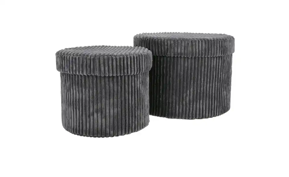 Aufbewahrungsbox, 2er-Set H 16 cm, Ø 22 cm