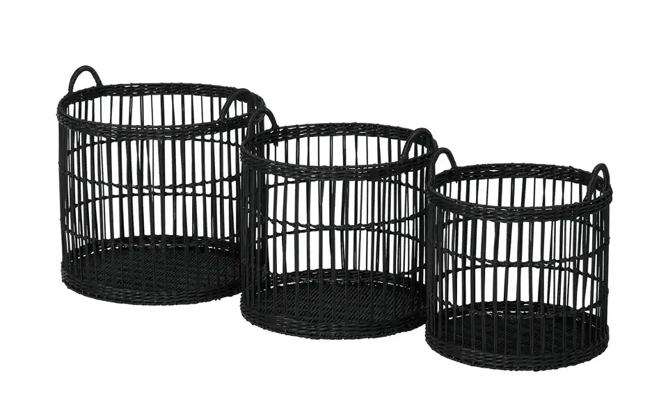 Aufbewahrungskörbe, 3er-Set H 35 cm, Ø 40 cm Aufbewahrungskörbe, 3er-Set H 35 cm, Ø 40 cm