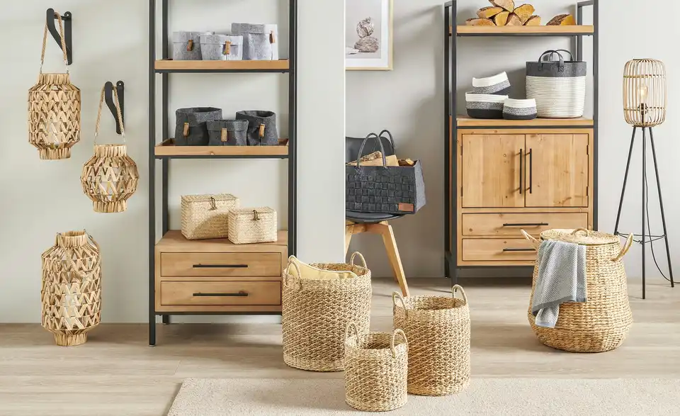 Kaminkorb mit Henkel BHT 50|25|25 cm