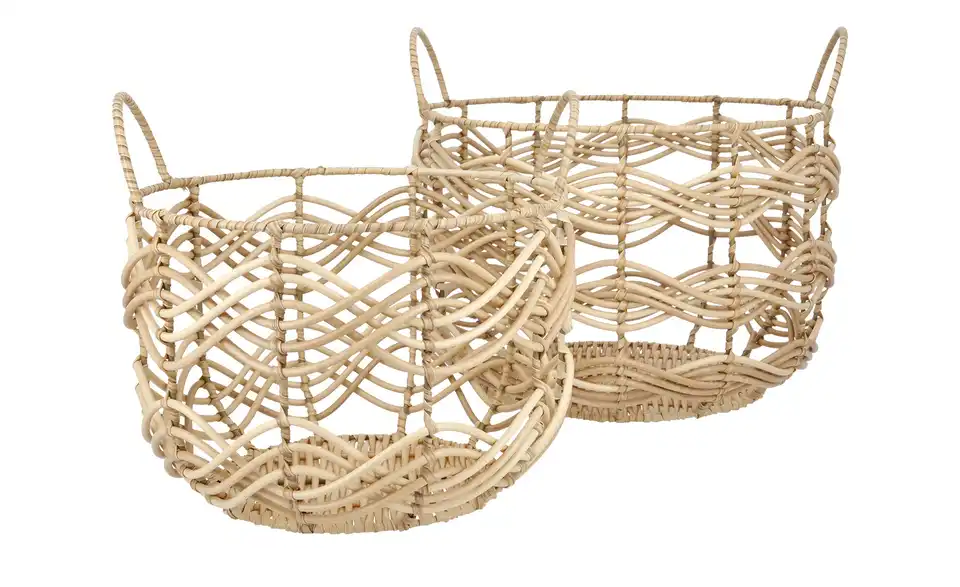 Aufbewahrungskorb, 2er Set H 25 cm, Ø 26 cm Aufbewahrungskorb, 2er Set H 25 cm, Ø 26 cm
