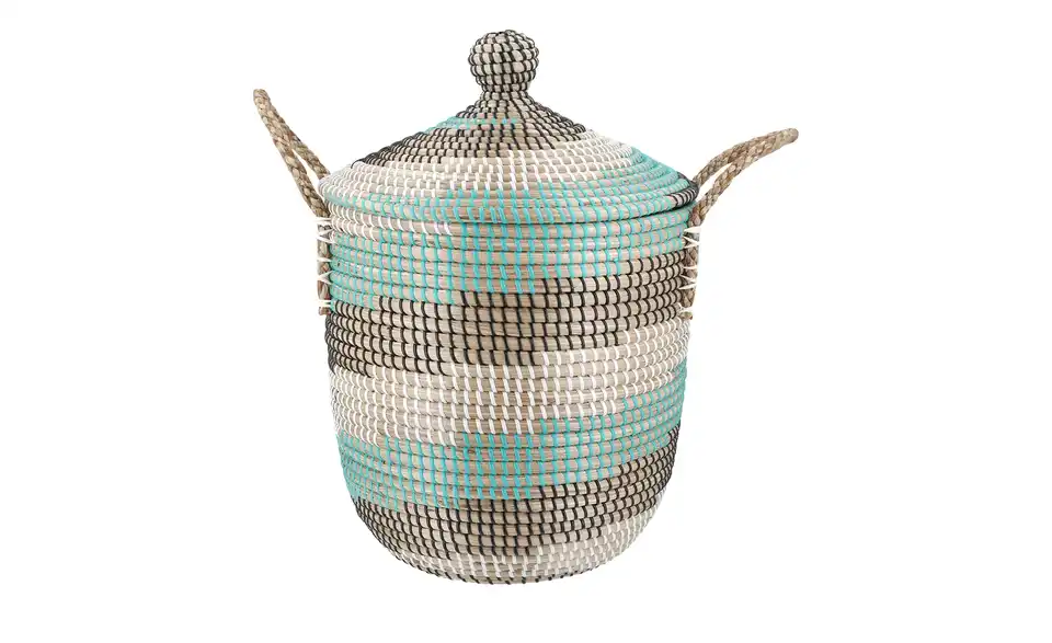 Aufbewahrungskorb mit Deckel H 46 cm, Ø 31 cm