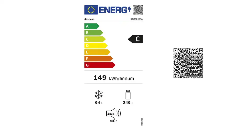 SIEMENS Kühl-Gefrier-Kombination KG39EAICA BHT 60|201|65 cm