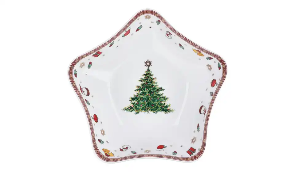 Peill+Putzler Sternenschale Weihnachtsgeschirr Santa H 5 cm, Ø 18,5 cm
