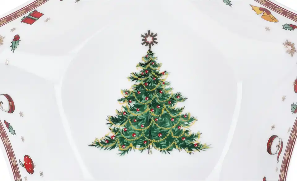 Peill+Putzler Sternenschale Weihnachtsgeschirr Santa H 5 cm, Ø 18,5 cm