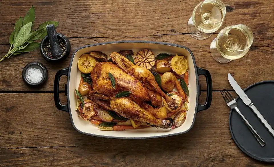 Meisterkoch Gusseiserner-Bräter rechteckig OPUS BHL 27,3|7,5|44,5 cm