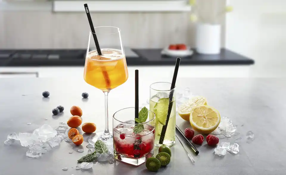 Gefu 4er-Glastrinkhalmset FUTURE L 18 cm, Ø 0,8 cm Gefu 4er-Glastrinkhalmset FUTURE L 18 cm, Ø 0,8 cm