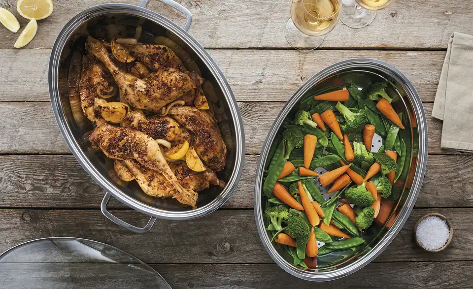 Meisterkoch Bräter mit Glasdeckel, 3-teilig FOCUS BHL 26,5|12,5|38 cm