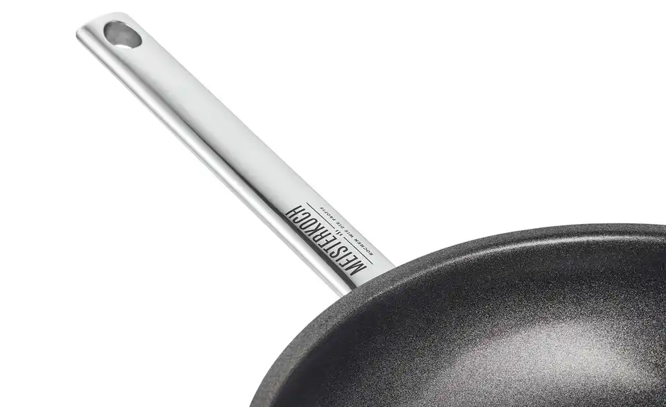 Meisterkoch Edelstahl- Wokpfanne 28 cm LINUS H 8,5 cm, Ø 28 cm