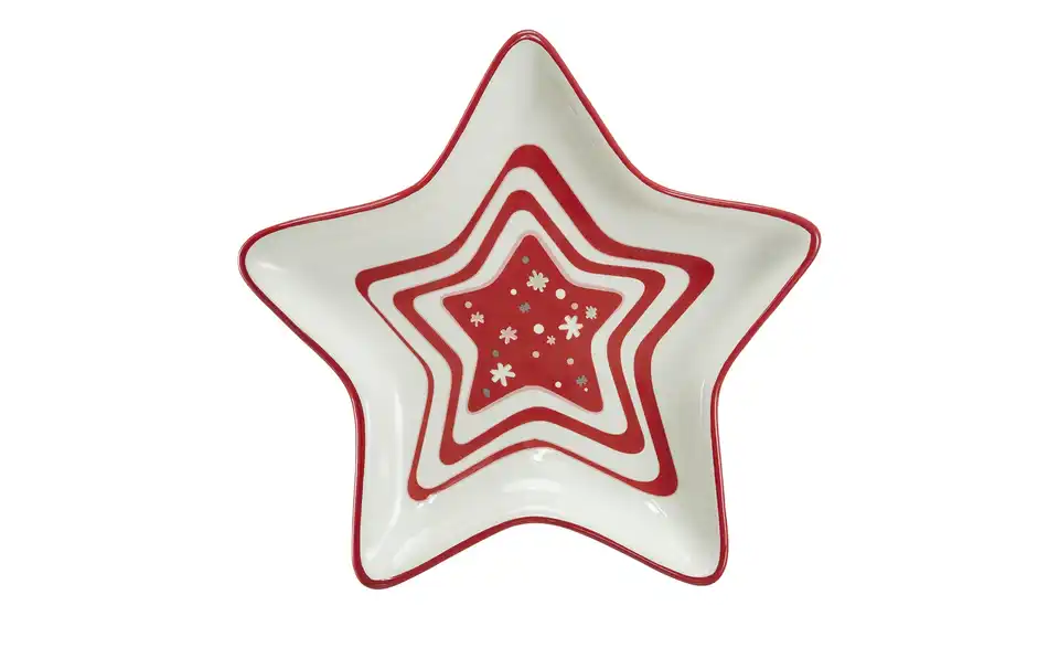 HOME STORY Weihnachtsteller Stern Weihnachtsgeschirr BHT 26,2|3|25 cm HOME STORY Weihnachtsteller Stern Weihnachtsgeschirr BHT 26,2|3|25 cm