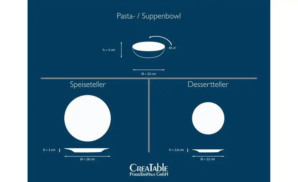 CreaTable Kombiservice BHL 40|37,5|43 cm