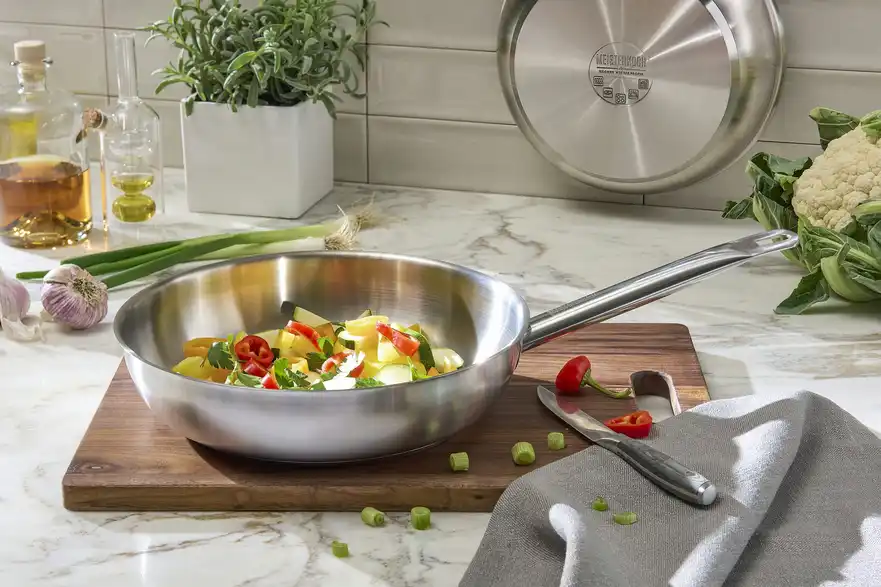 Meisterkoch Edelstahlpfanne tief Ø 28 cm CELSUS H 6,5 cm, Ø 28 cm