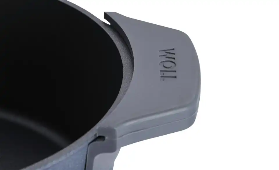 WOLL Gussbräter mit Glasdeckel und Silikongriffen Diamond Lite BHL 22|12|27 cm