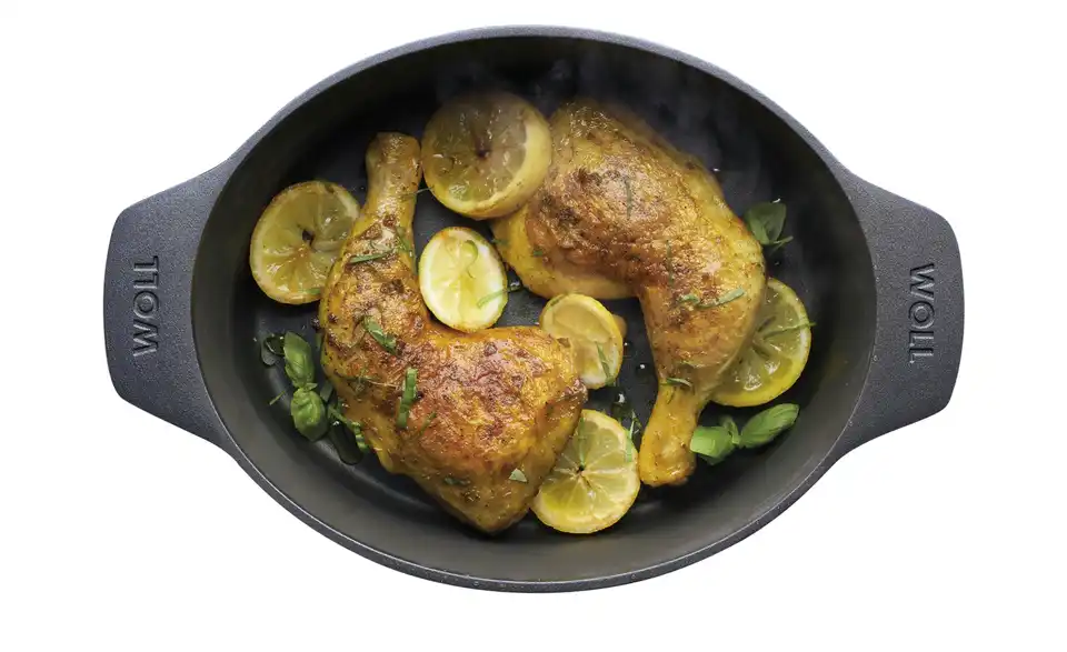 WOLL Gussbräter mit Glasdeckel und Silikongriffen Diamond Lite BHL 22|12|27 cm