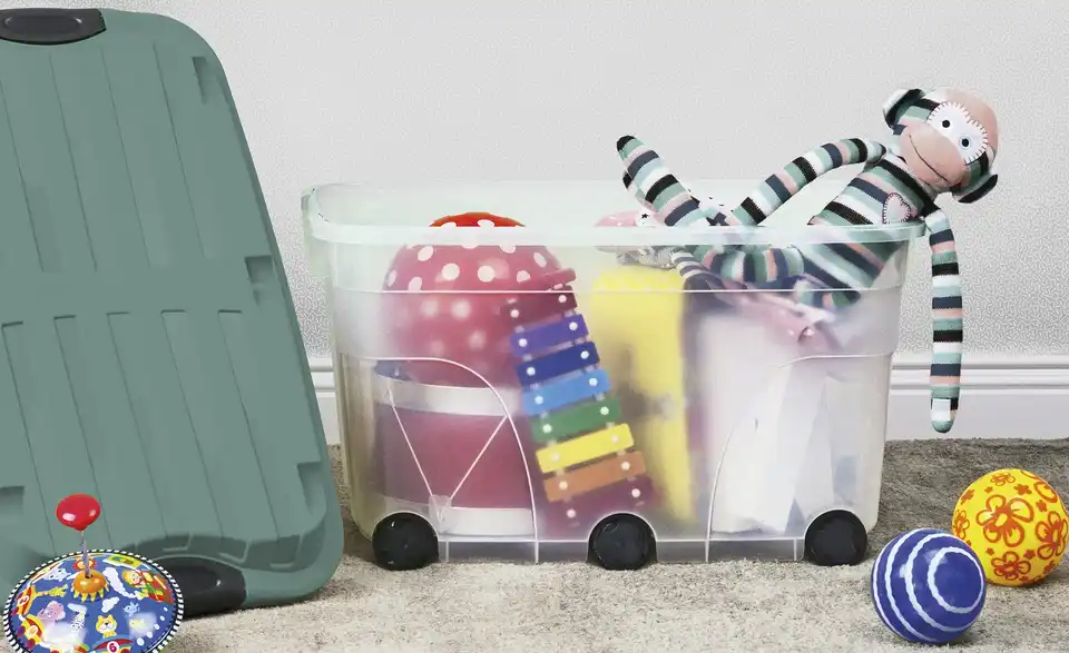 Rotho Rollbox mit Deckel Aufbewahrungsbox BHL 40|37|59,5 cm