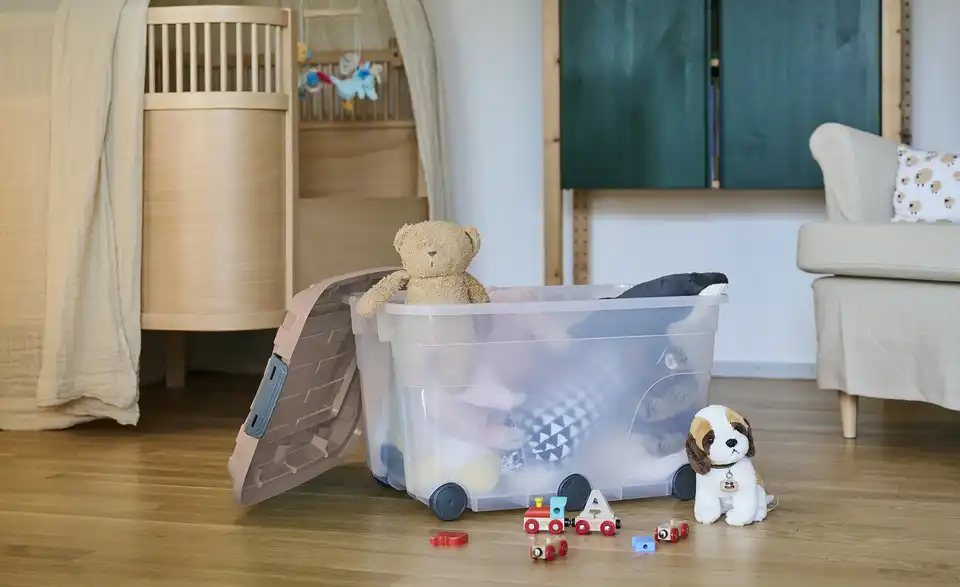 Rotho Rollbox mit Deckel Aufbewahrungsbox BHL 40|37|59,5 cm