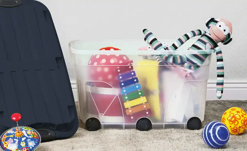 Rotho Rollbox mit Deckel Aufbewahrungsbox BHL 40|37|59,5 cm