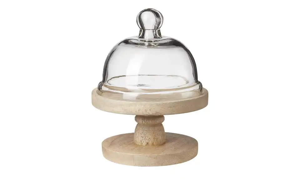 HOME STORY Etagere mit Glasglocke H 19 cm, Ø 15,5 cm