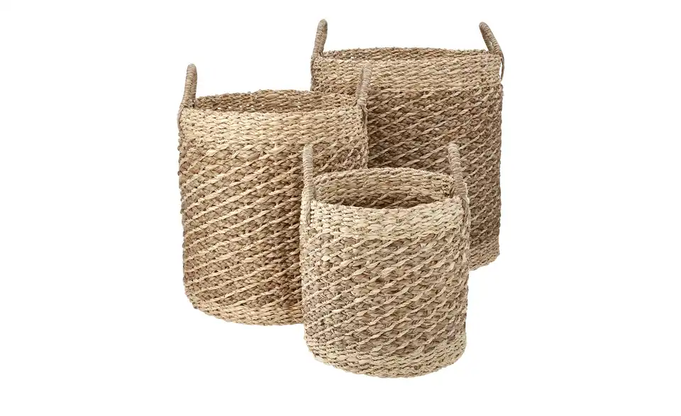 Aufbewahrungskorb, 3er Set H 38 cm, Ø 36 cm Aufbewahrungskorb, 3er Set H 38 cm, Ø 36 cm
