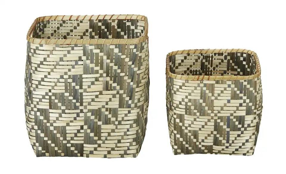 HOME STORY Aufbewahrungskorb, 2er Set BHT 36|38|36 cm
