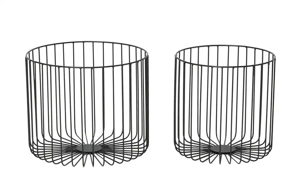 HOME STORY Aufbewahrungskorb, 2er-Set H 23 cm, Ø 28 cm
