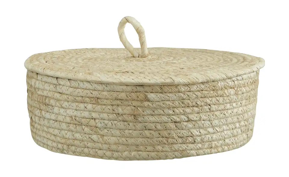 Aufbewahrungskorb mit Deckel H 10 cm, Ø 28 cm
