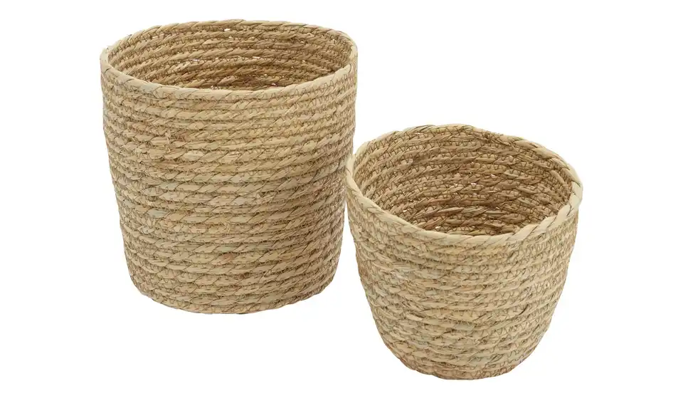 HOME STORY Aufbewahrungskorb, 2er Set H 18 cm, Ø 21 cm