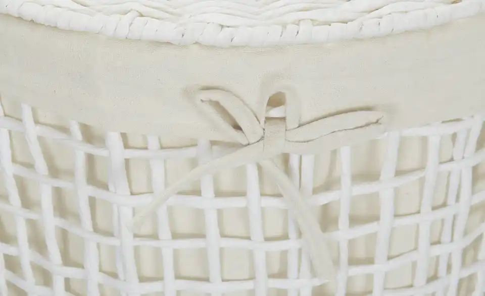 HOME STORY Wäschekorb mit Deckel H 56 cm, Ø 42 cm