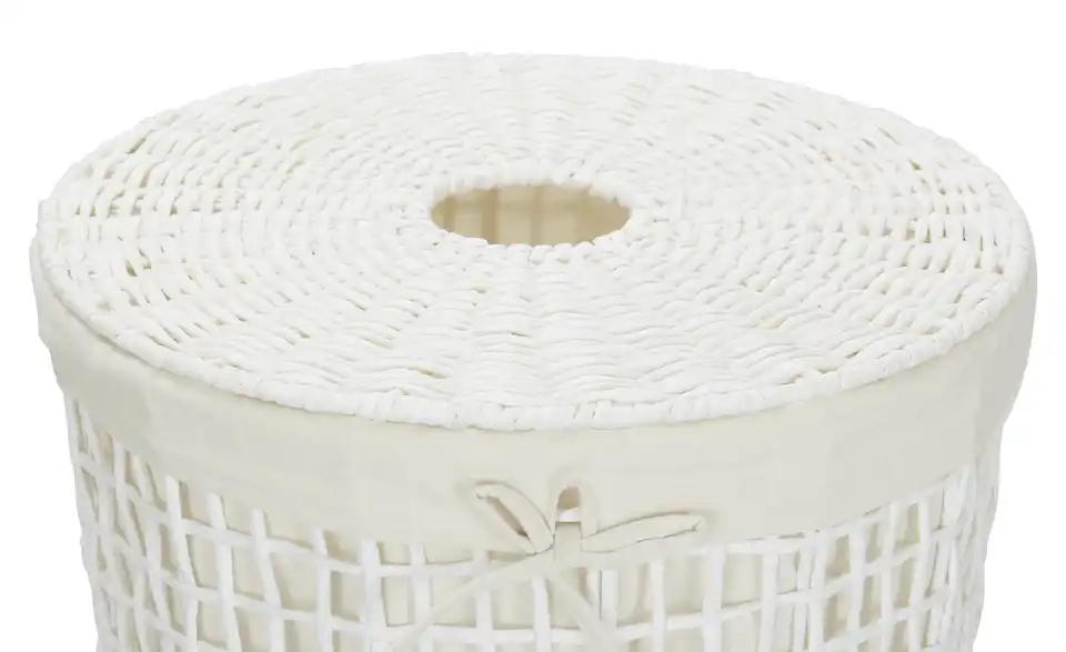 HOME STORY Wäschekorb mit Deckel H 56 cm, Ø 42 cm