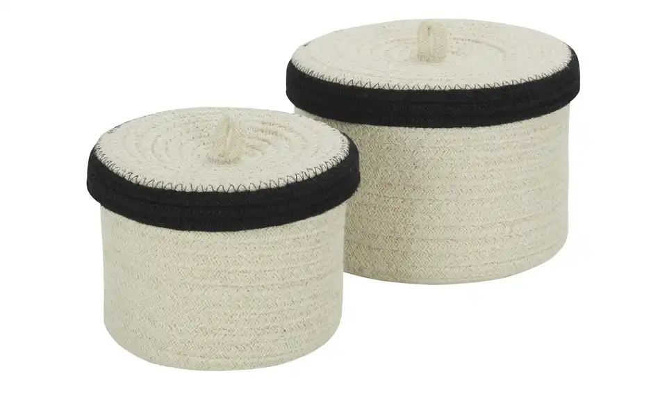 HOME STORY Aufbewahrungskorb, 2er Set H 16 cm, Ø 22 cm