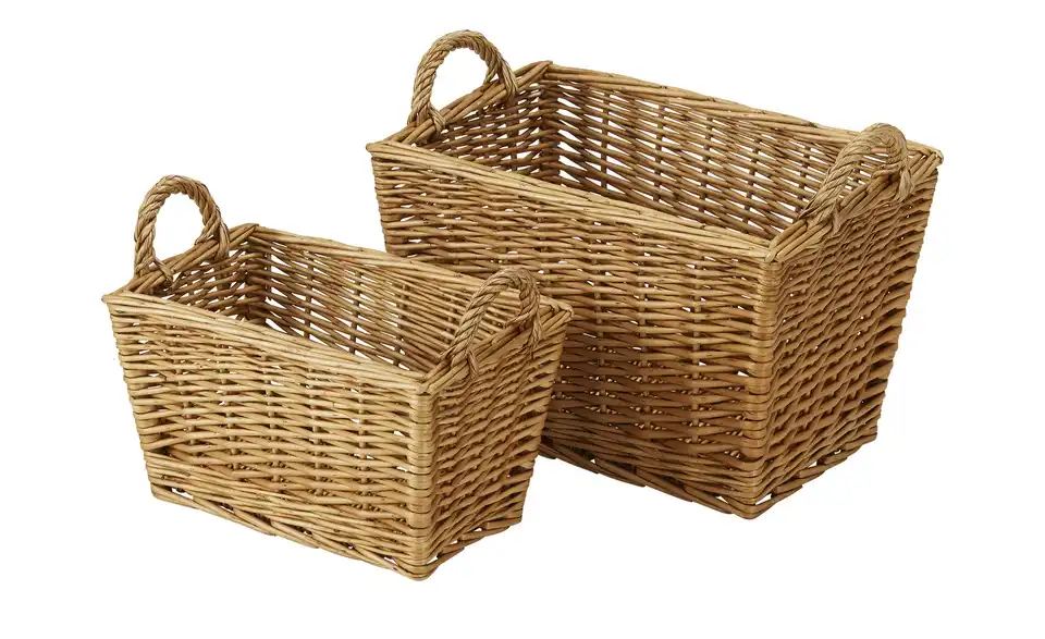 HOME STORY Aufbewahrungskorb, 2er-Set BHL 26|30|39 cm