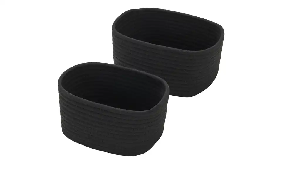 HOME STORY Aufbewahrungskorb, 2er Set BHT 23|18|13 cm HOME STORY Aufbewahrungskorb, 2er Set BHT 23|18|13 cm