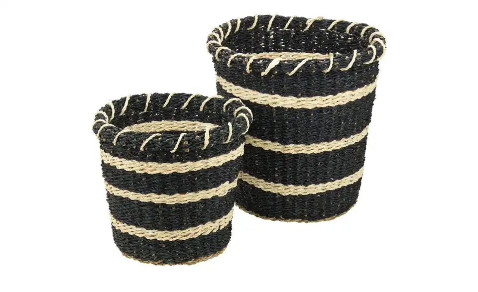 HOME STORY Aufbewahrungskorb, 2er Set H 36 cm, Ø 34 cm