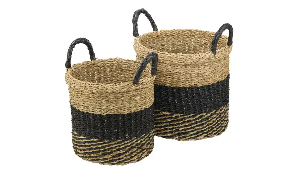 HOME STORY Aufbewahrungskorb, 2er Set H 29 cm, Ø 31 cm