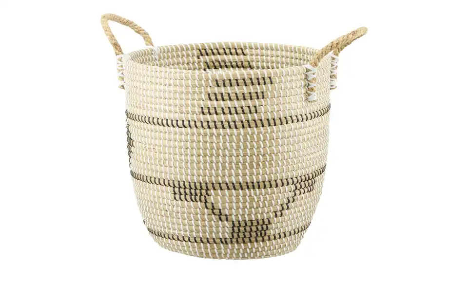 HOME STORY Aufbewahrungskorb mit Deckel H 46 cm, Ø 34 cm