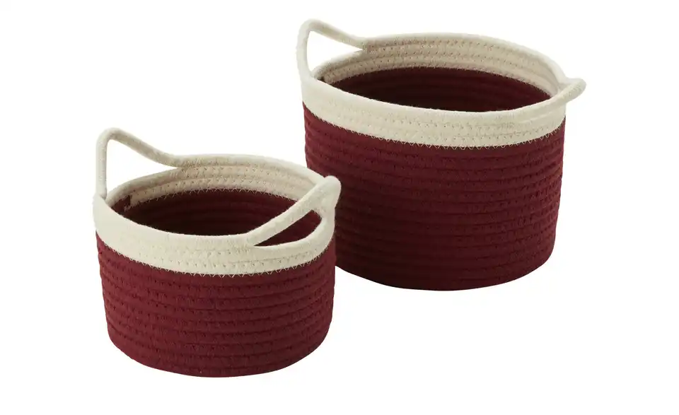 HOME STORY Aufbewahrungskorb, 2er Set H 16 cm, Ø 22 cm