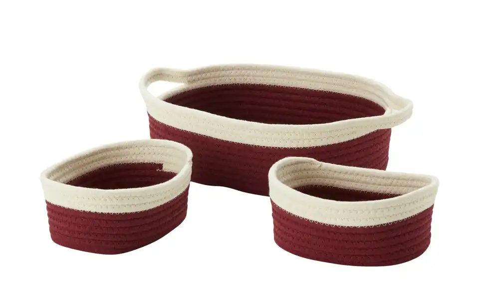 HOME STORY Aufbewahrungskorb, 3er Set BHT 33|11|23 cm