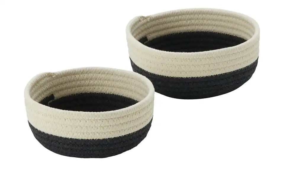 HOME STORY Aufbewahrungskorb, 2er Set H 10 cm, Ø 23 cm