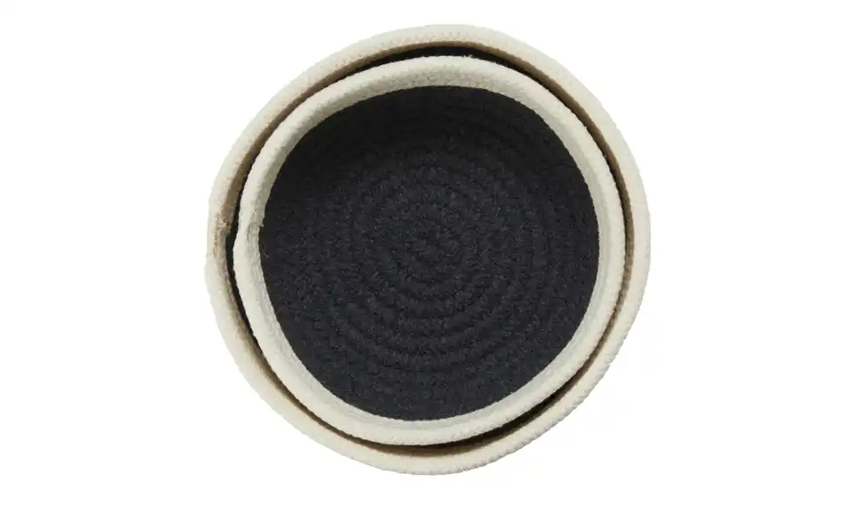 HOME STORY Aufbewahrungskorb, 2er Set H 10 cm, Ø 23 cm