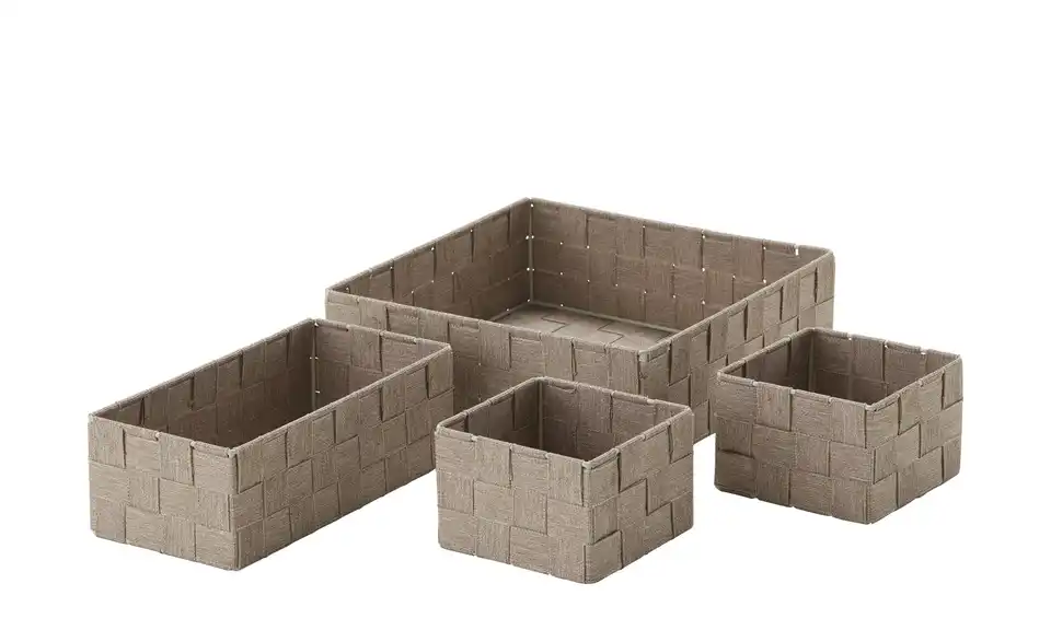 HOME STORY Aufbewahrungskorb, 4er-Set BHT 26|8,5|26 cm