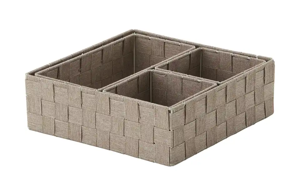 HOME STORY Aufbewahrungskorb, 4er-Set BHT 26|8,5|26 cm