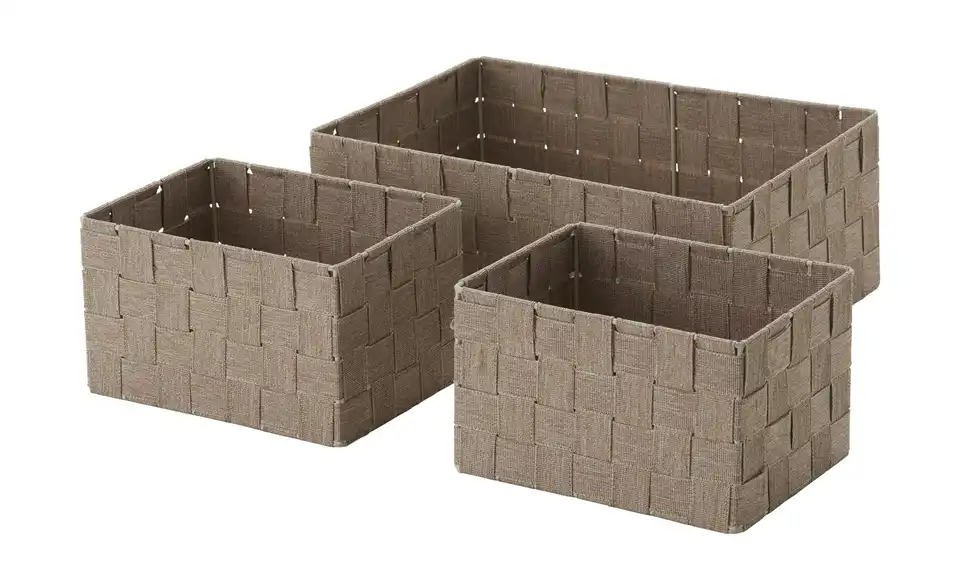 HOME STORY Aufbewahrungskorb, 3er Set BHT 32,5|12,5|22 cm