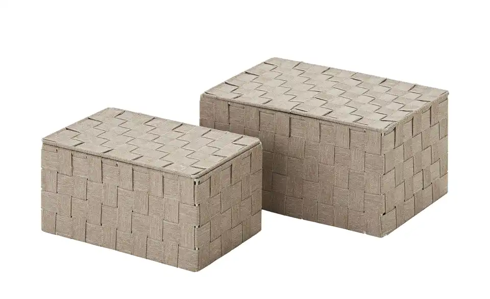 HOME STORY Aufbewahrungskorb, 2er Set BHT 30|14|20 cm