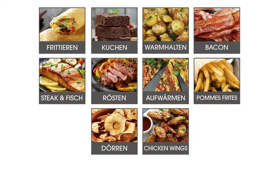 GourmetMaxx Heißluft-Fritteuse 11339 BHL 36,3|38,8|31,3 cm