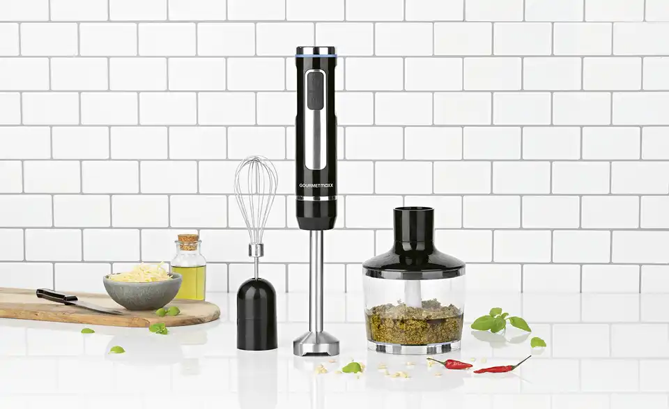 GourmetMaxx Akku-Stabmixer 4-teilig 14947 BHL 5|5|35 cm GourmetMaxx Akku-Stabmixer 4-teilig 14947 BHL 5|5|35 cm
