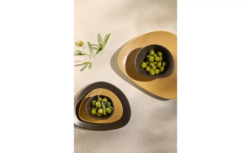 ASA SELECTION Dessertteller Cuba Ocra H 3 cm, Ø 21,5 cm