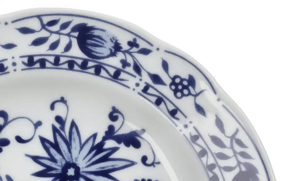Kahla Frühstücksteller \"Rosella\" Zwiebelmuster H 2,5 cm, Ø 20,4 cm