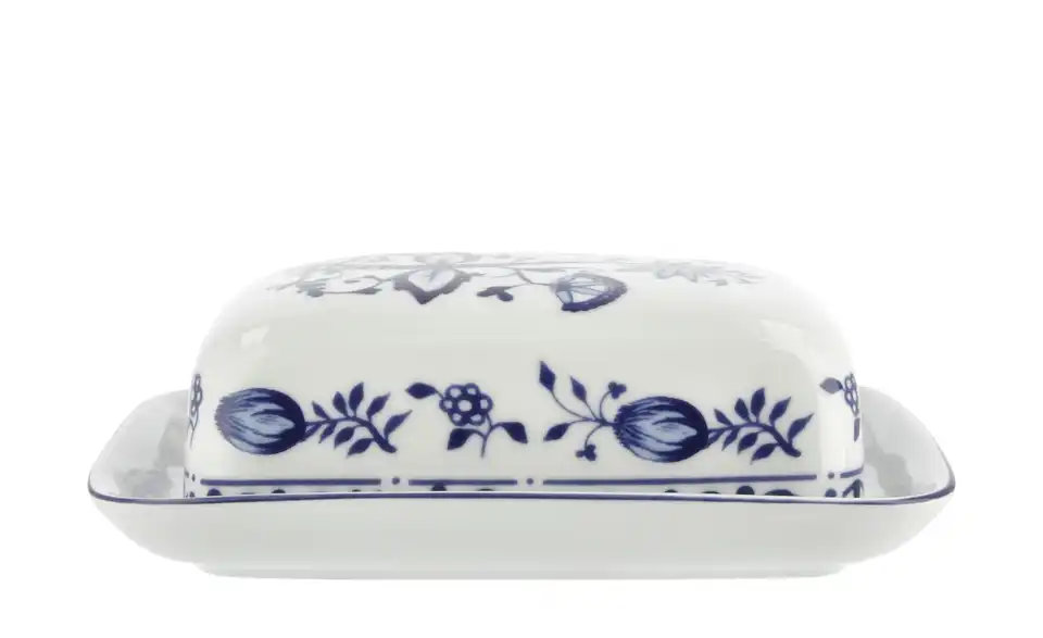 Kahla Butterdose "Rosella" Zwiebelmuster BHL 8,5|4,5|16 cm