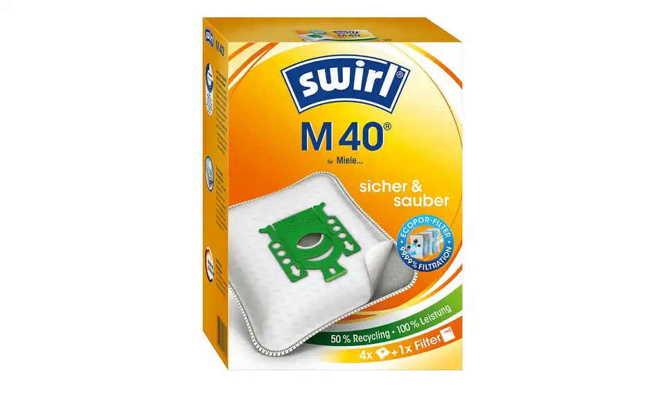 SWIRL Staubsaugertüte M 40 AirSpace BHT 16,6|23,2|7,2 cm