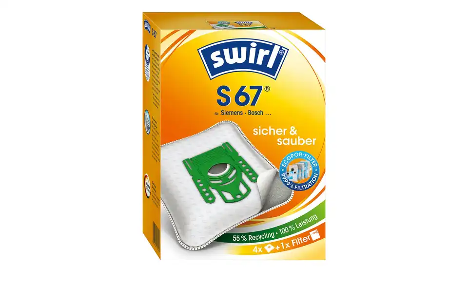 SWIRL Staubsaugertüte S 67 AirSpace BHT 16,6|23,2|7,2 cm