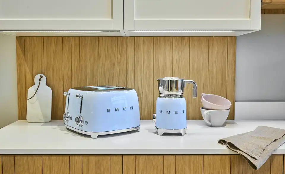 smeg 4-Slot-Toaster TSF03PBEU BHT 32|20|30 cm smeg 4-Slot-Toaster TSF03PBEU BHT 32|20|30 cm